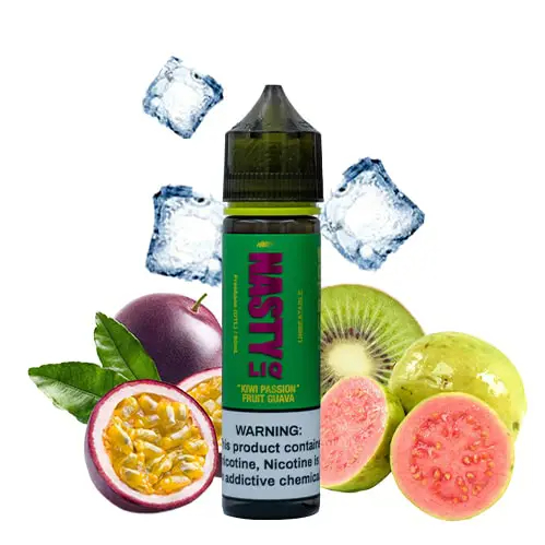 جویس کیوی پشن فروت گواوا  نستی - جویس کیوی پشن فروت نستی NASTY LIQ KIWI PASSION FRUIT GUAVA از لاین جدید سری LIQ که از میوه استوایی پشن فروت تازه و کیوی ترش به اضافه میوه گرمسیری گواوا توانسته ترکیبی جدید را خلق کند که کمتر در برند دیگری یافت میشود .
 شگفت انگیزی این محصول در اولین پاف تجربه ترشی اولیه کیوی و در بازدم حس پشن فروت  ...